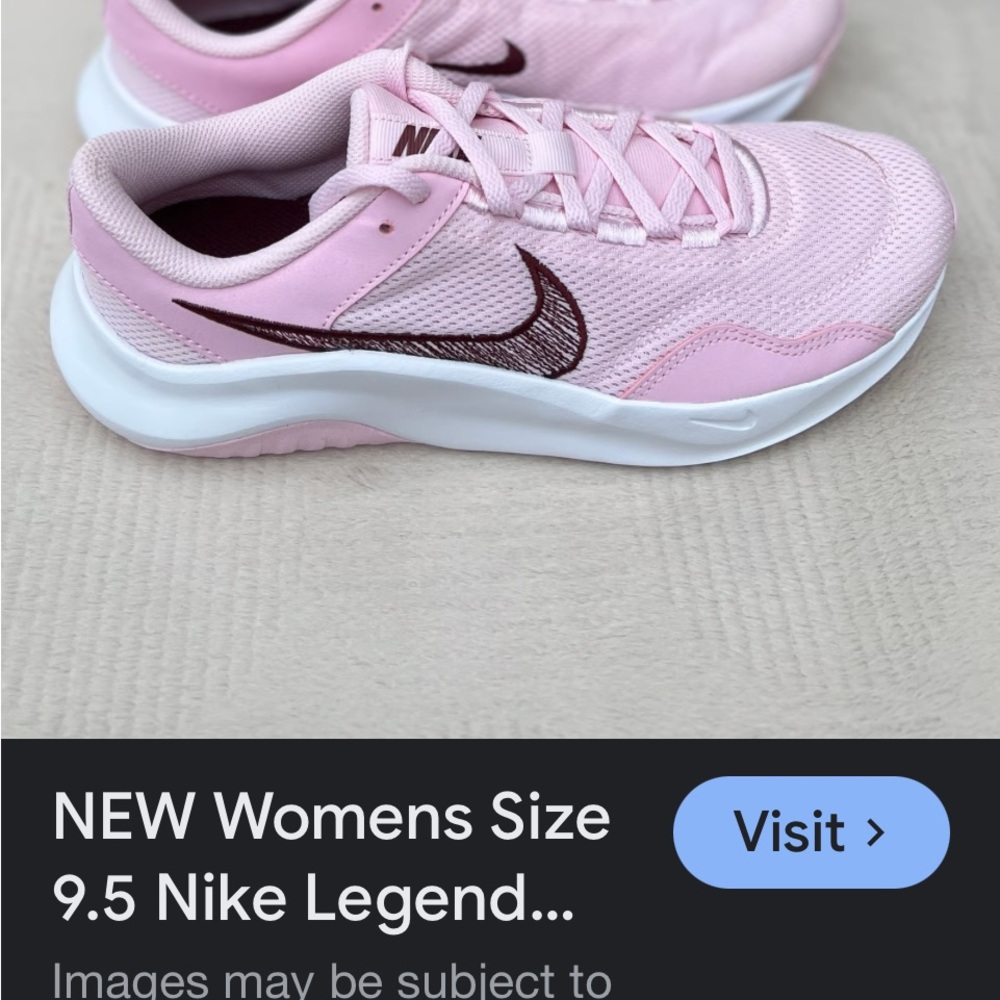 Nike Pink and White Athletic Shoes